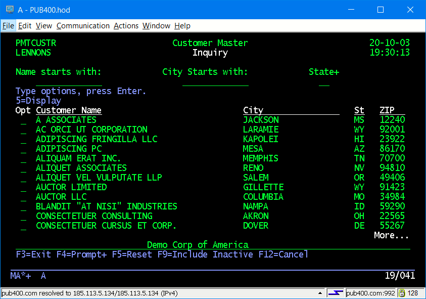 Inquiry Subfile